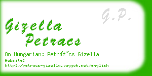 gizella petracs business card